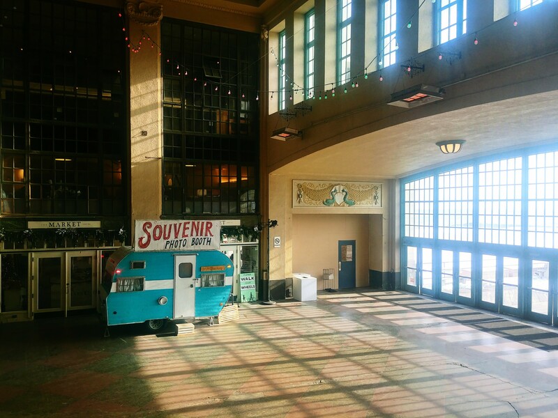 The Little Detour Photo booth sitting inside Asbury Park Convention Hall